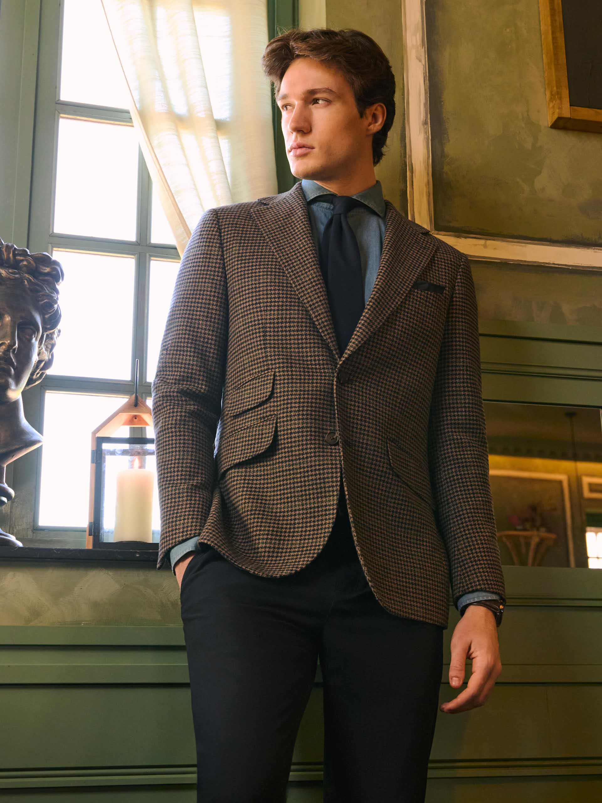 AMERICANA HOUNDSTOOTH TWIST VERDE