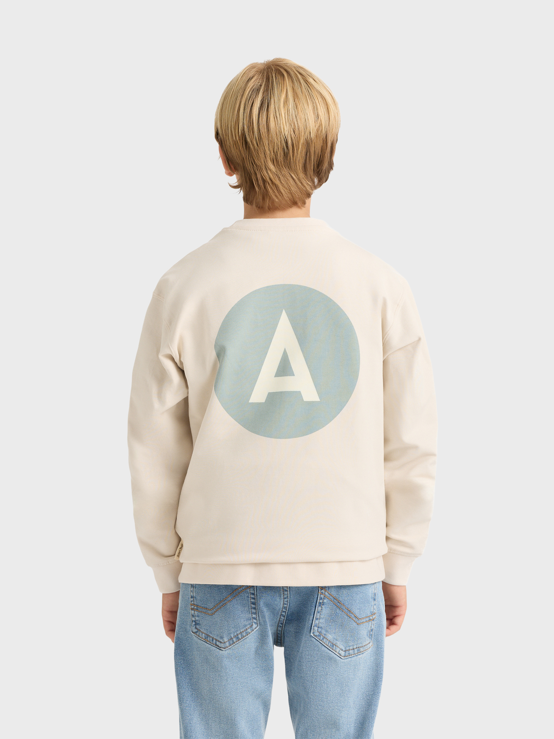 SUDADERA LOGO KIDS BEIGE