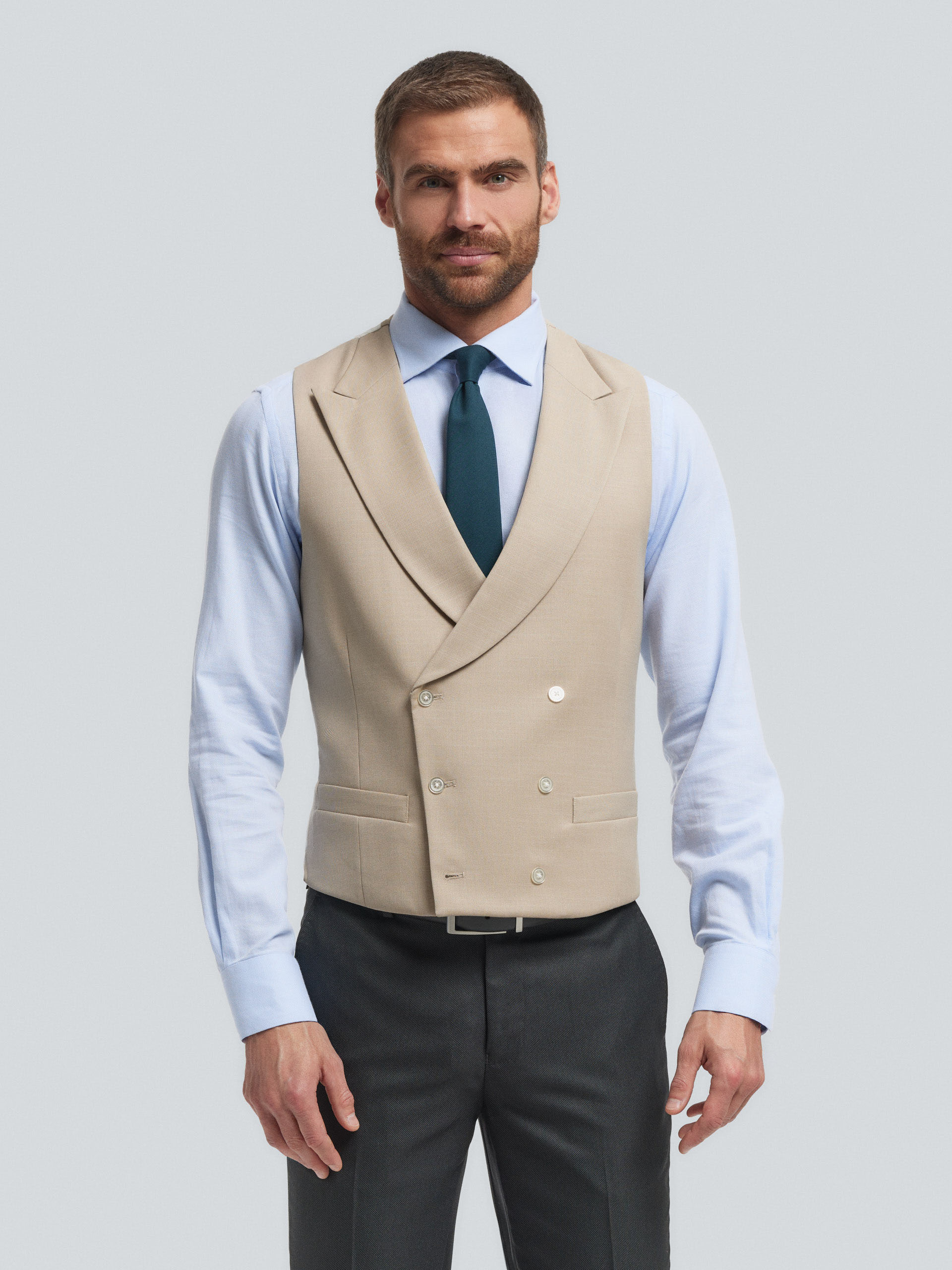 CHALECO ESTERILLA BEIGE