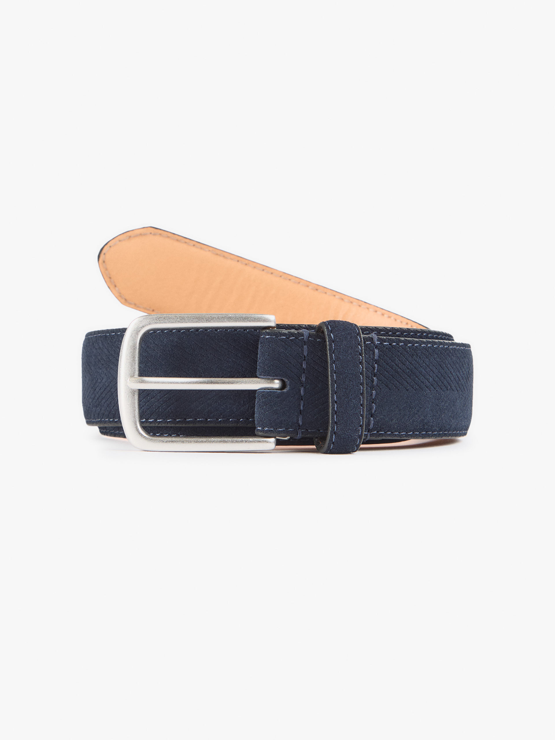 CINTURON ESPIGA SERRAJE AZUL MARINO