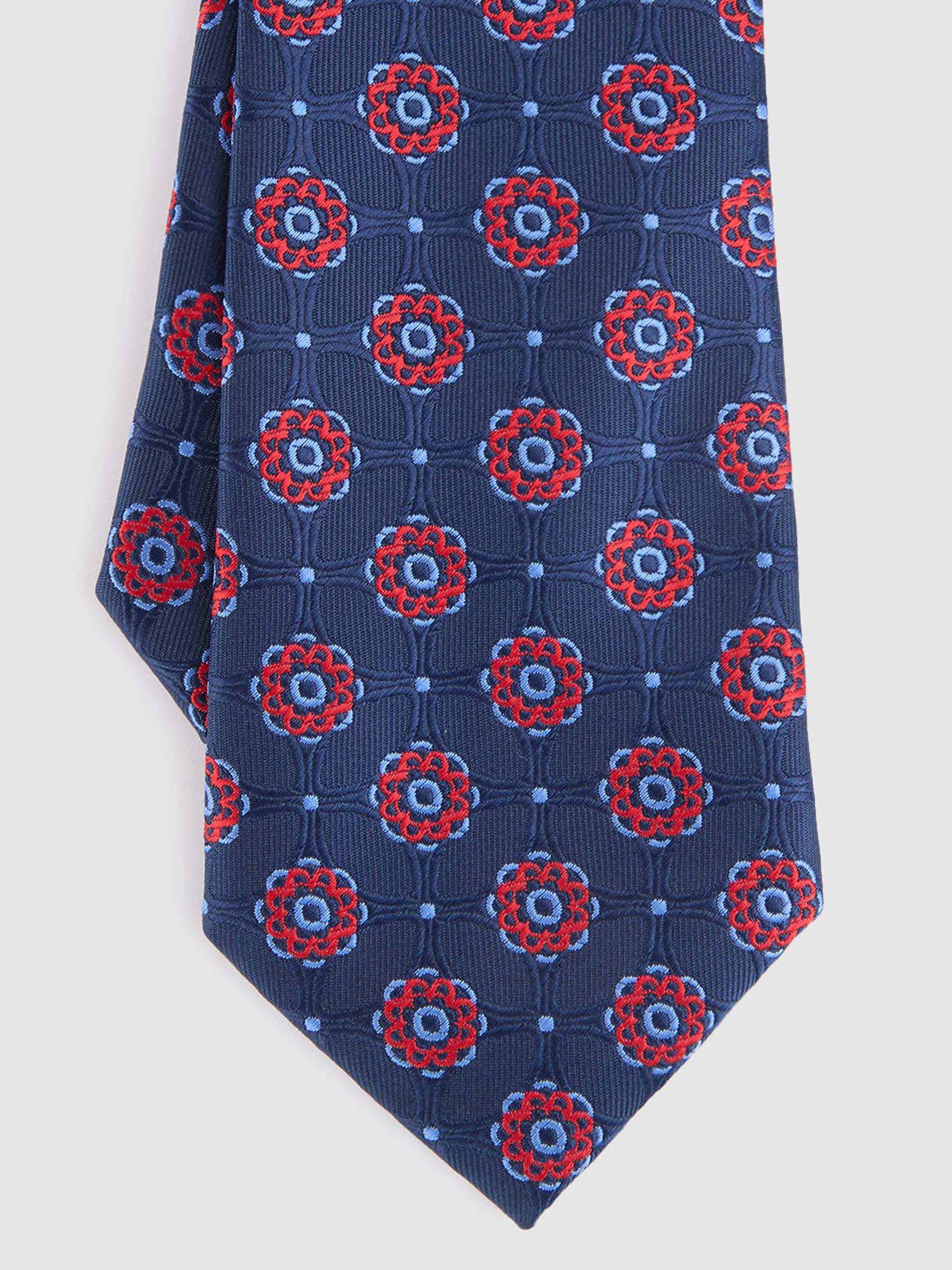 CORBATA JACQUARD MF AZUL MARINO
