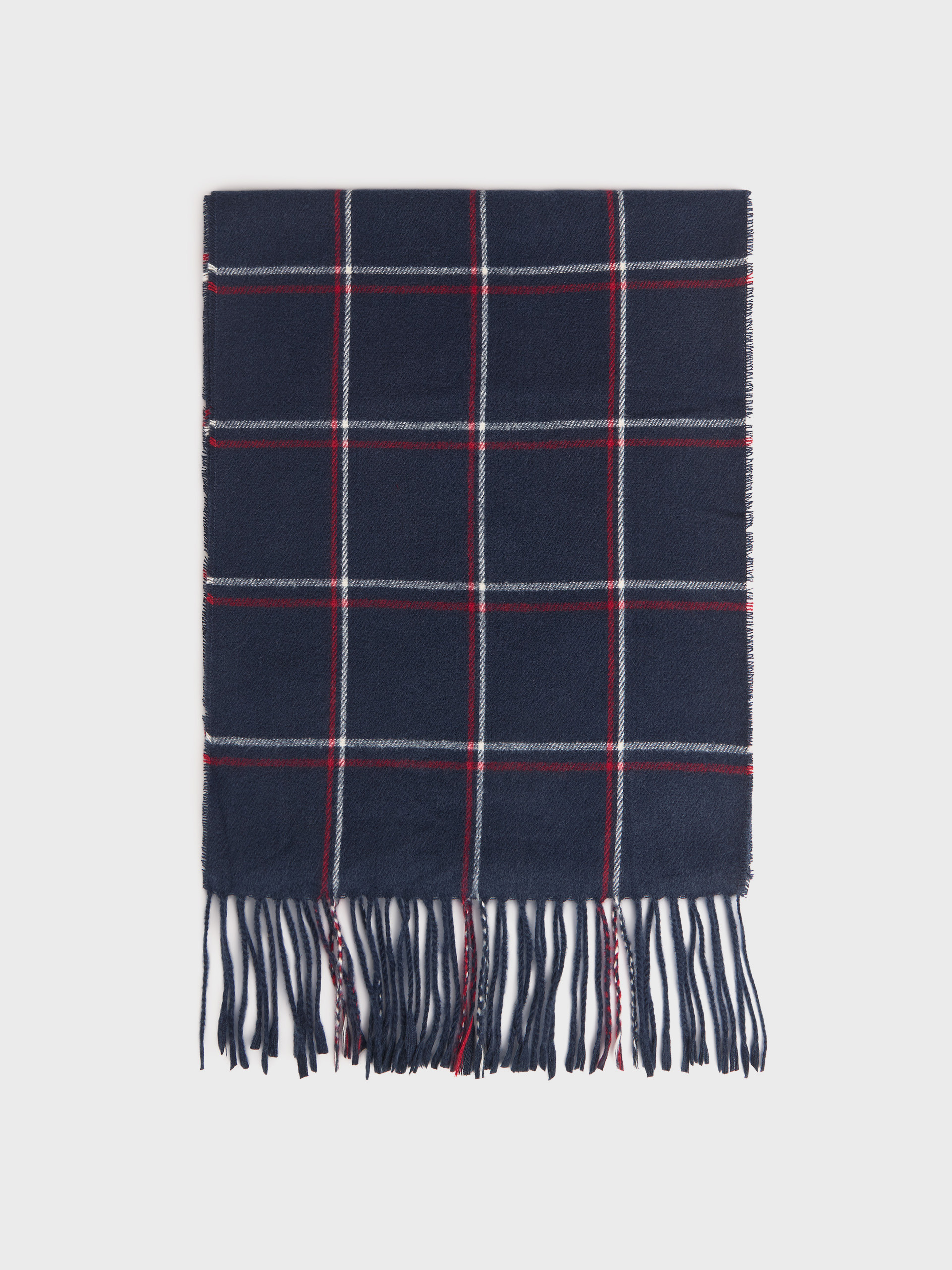 BUFANDA CHECKS AZUL MARINO