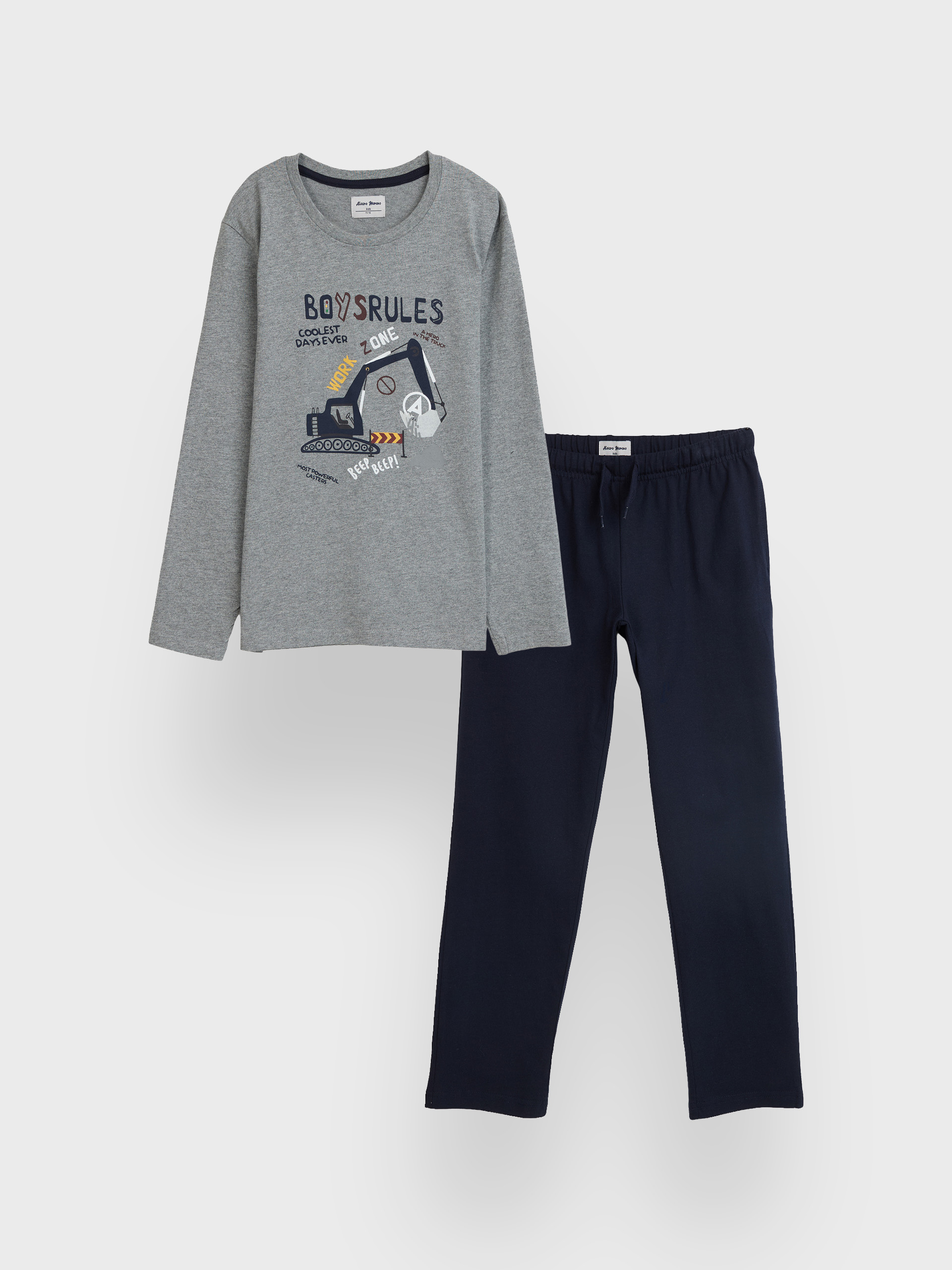 PIJAMA ZONE KIDS GRIS