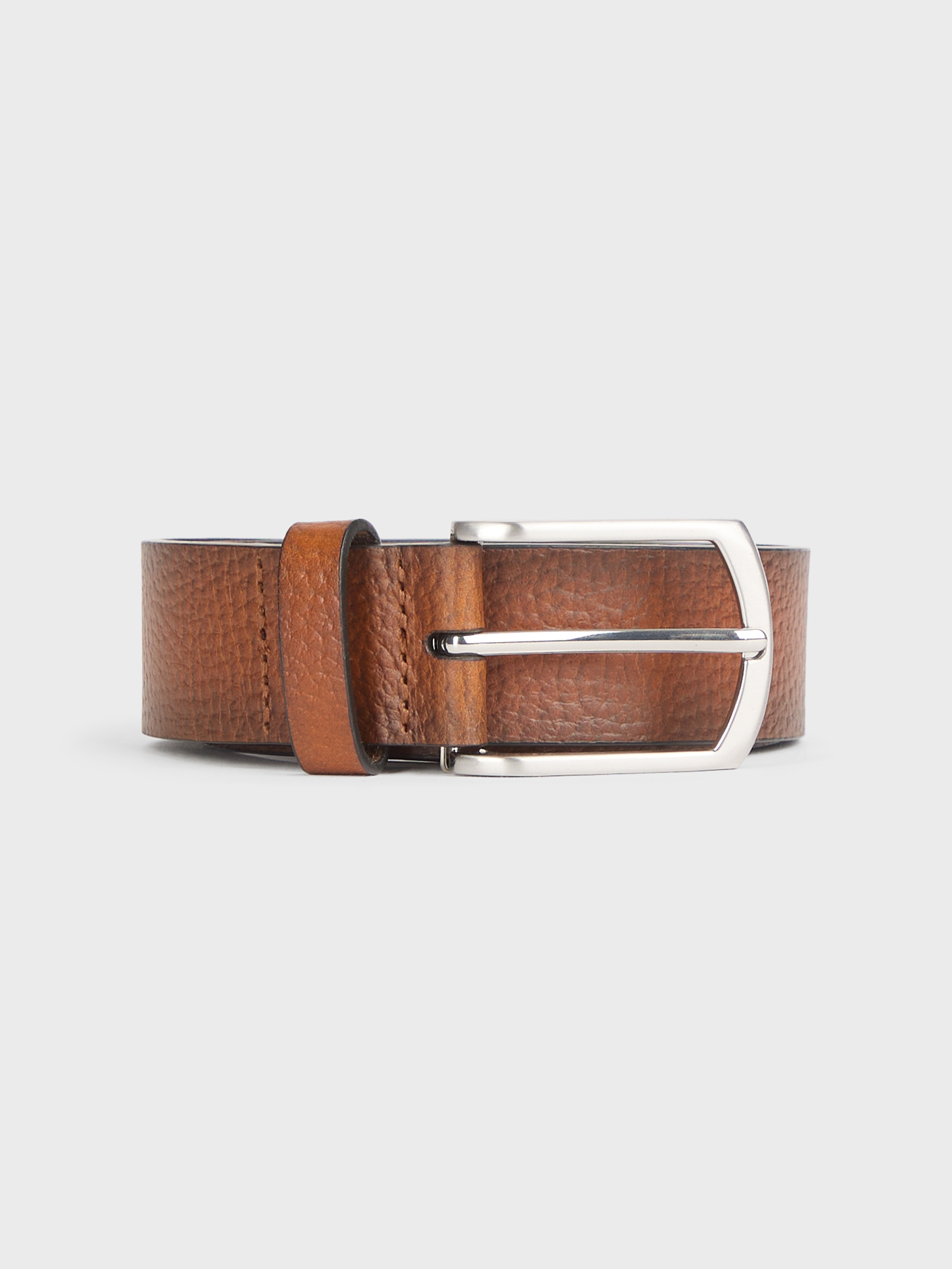 CINTURON PIEL ROUGH CAMEL