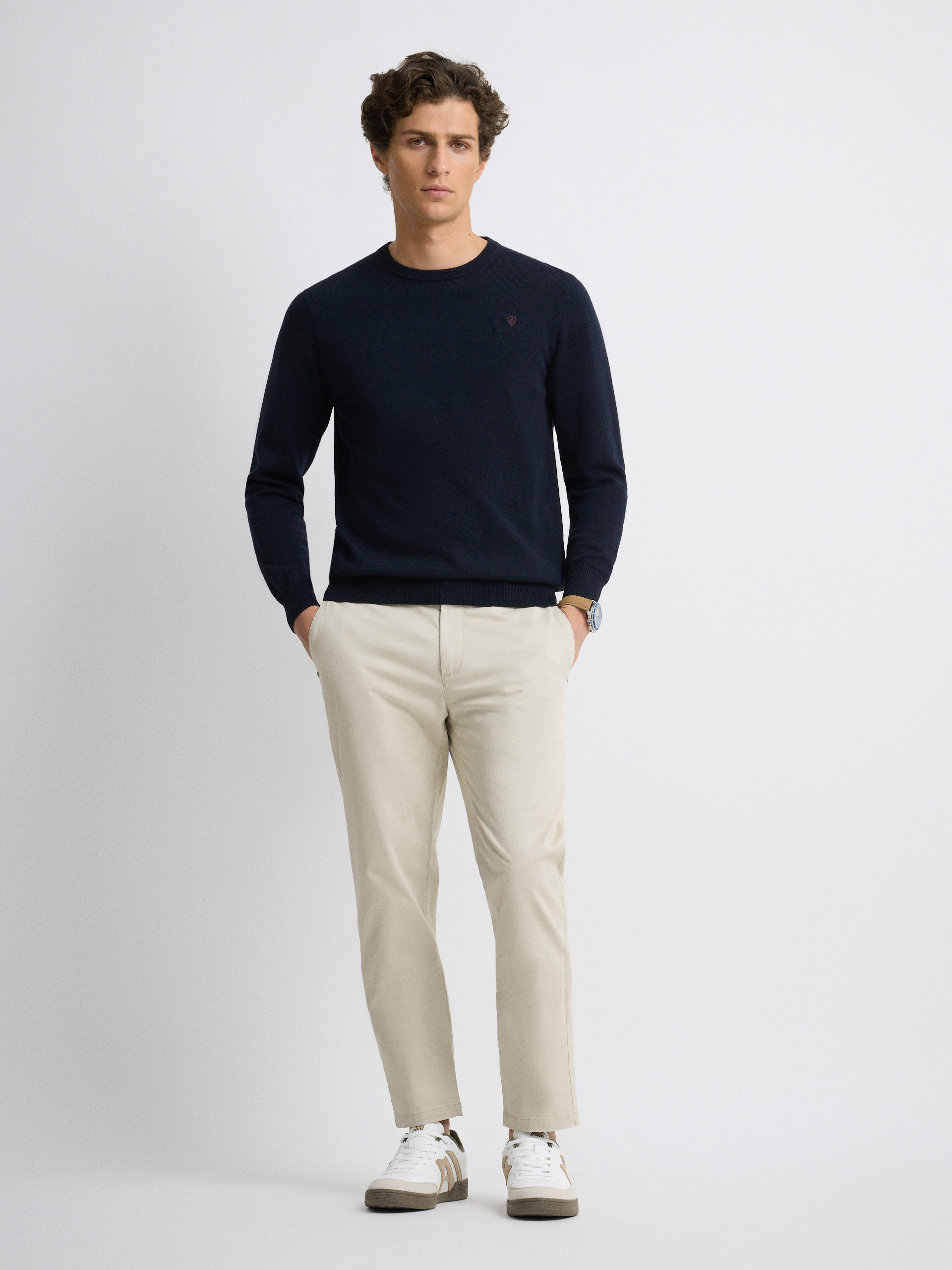 JERSEY ROUND NECK TRENDY AZUL MARINO