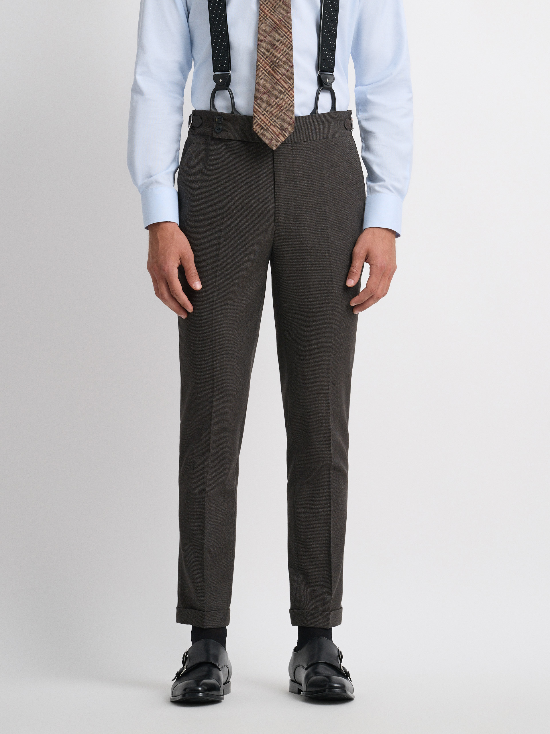 PANTALONES CAPOLUNGO BROWN MARR&Oacute;N
