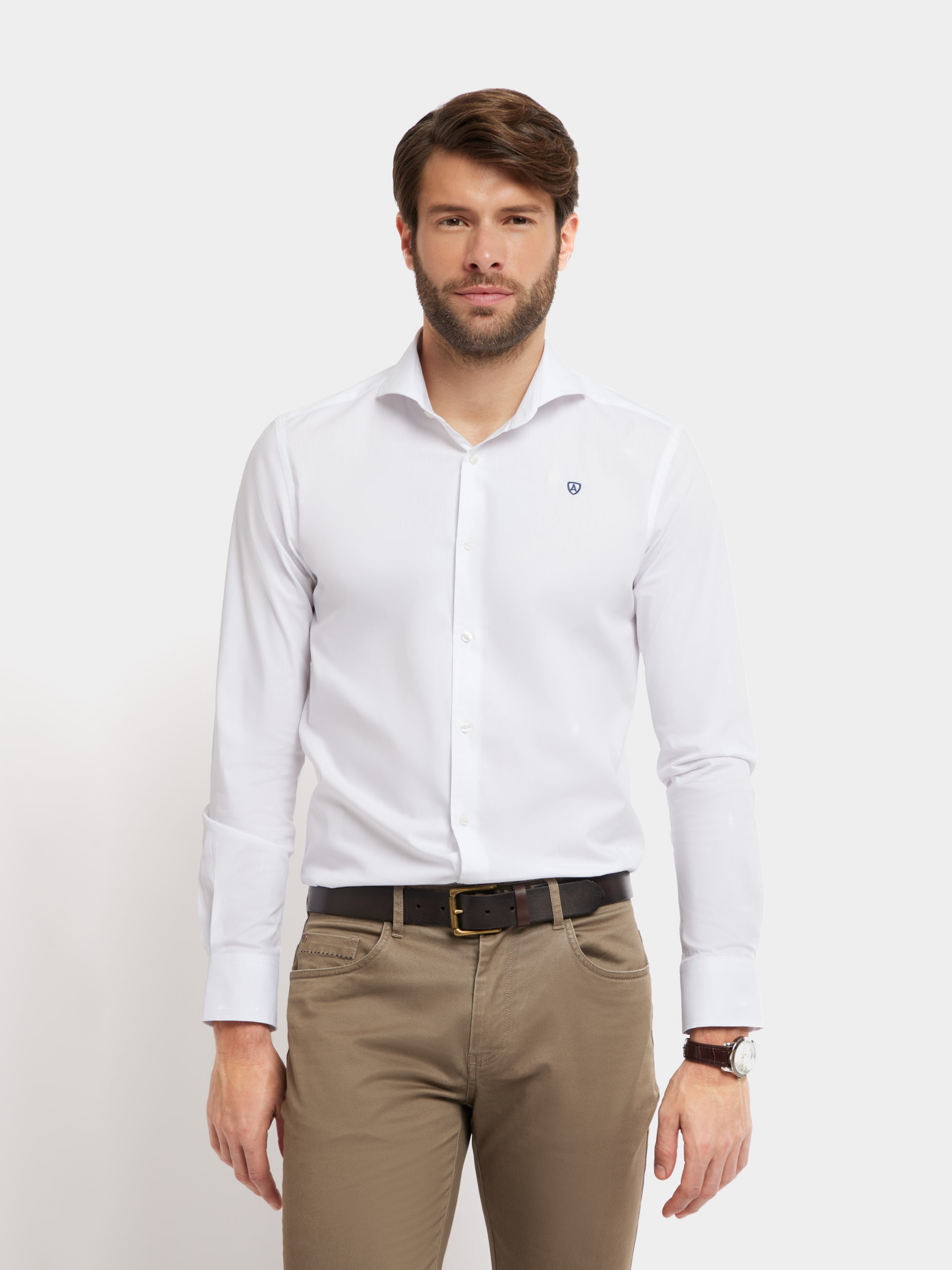 CAMISA COMFORT FIL A FIL BLANCO