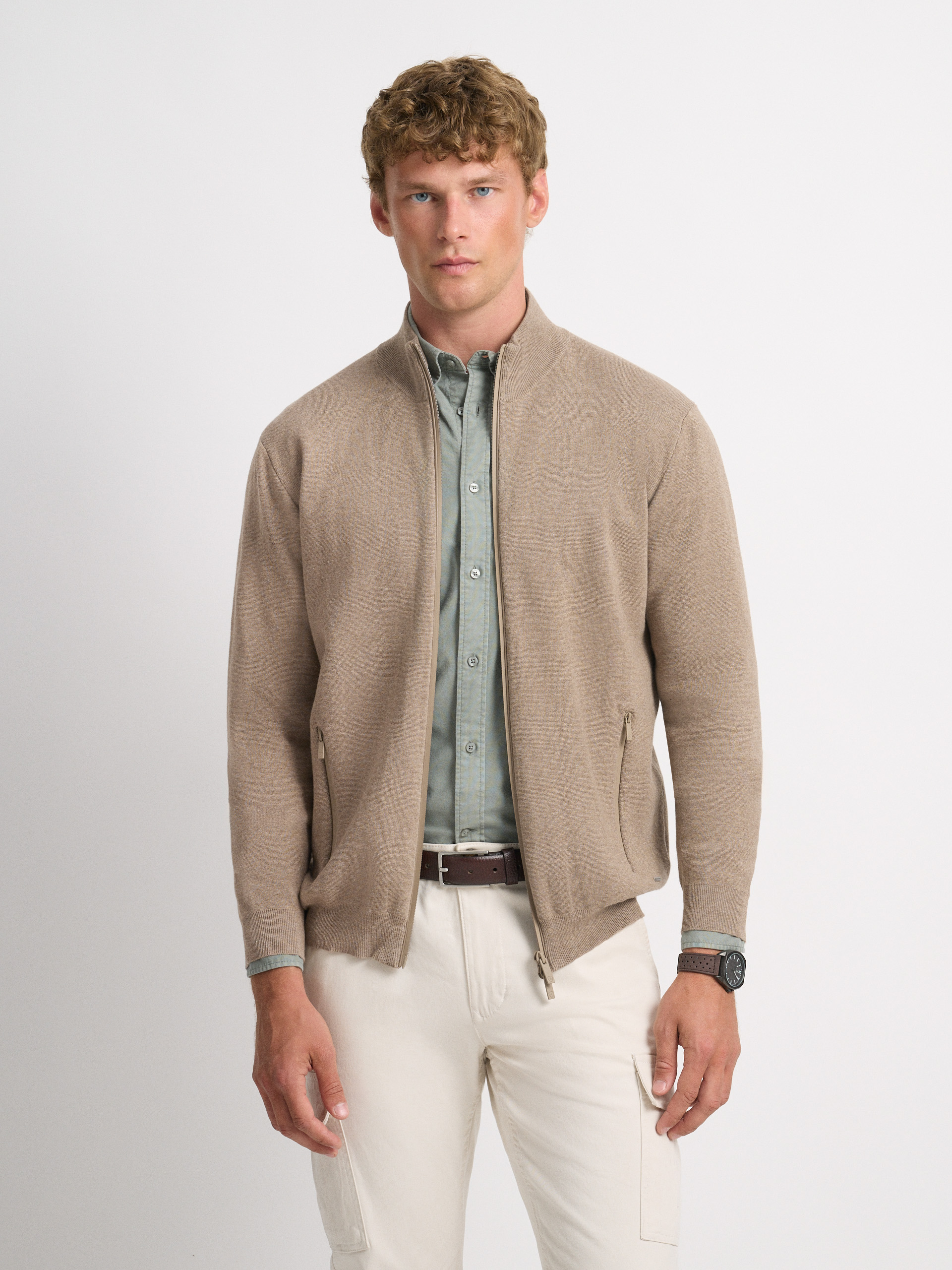 CARDIGAN HOLLAND CAMEL