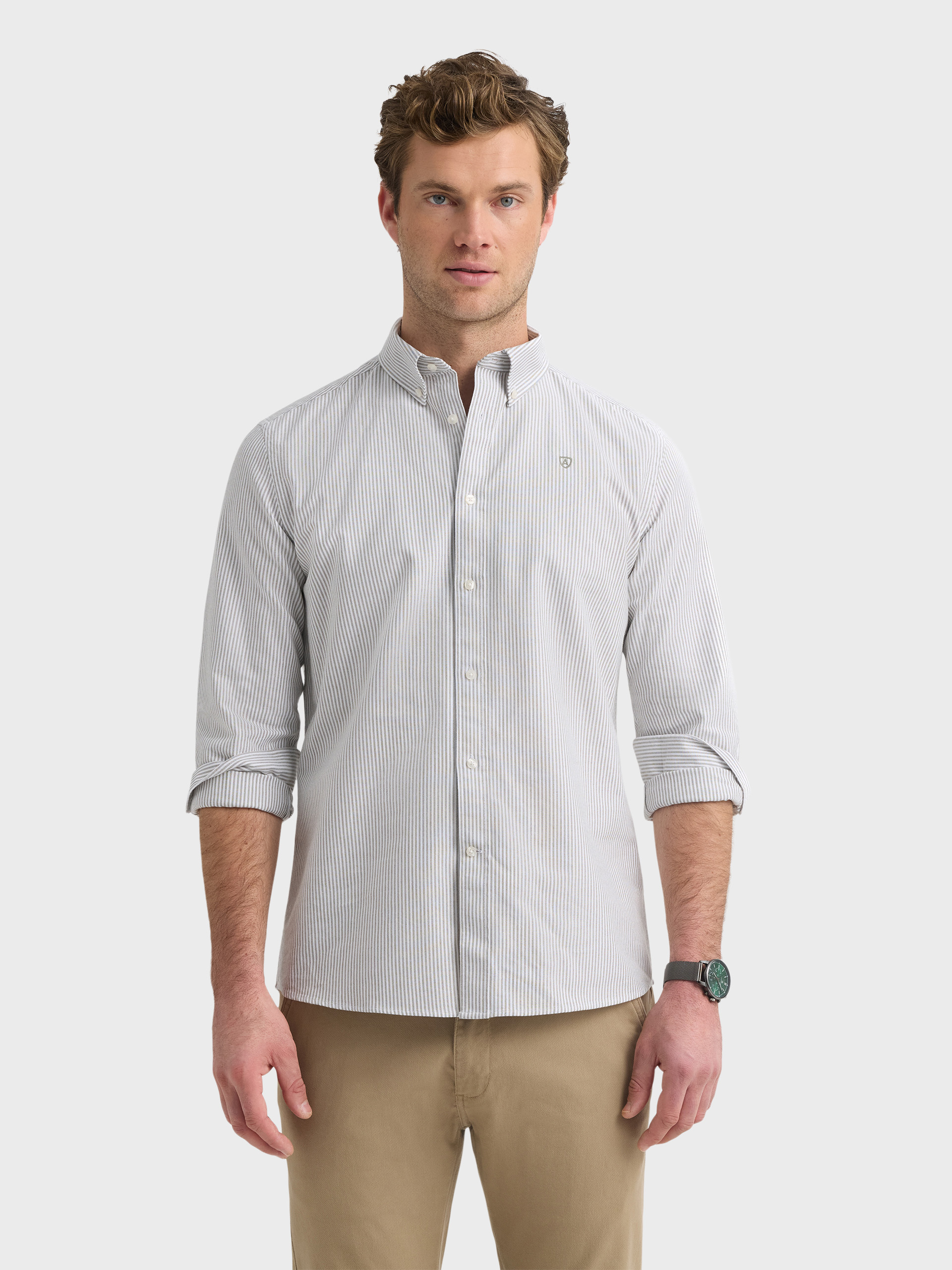 CAMISA OXFORD STRIPES VERDE