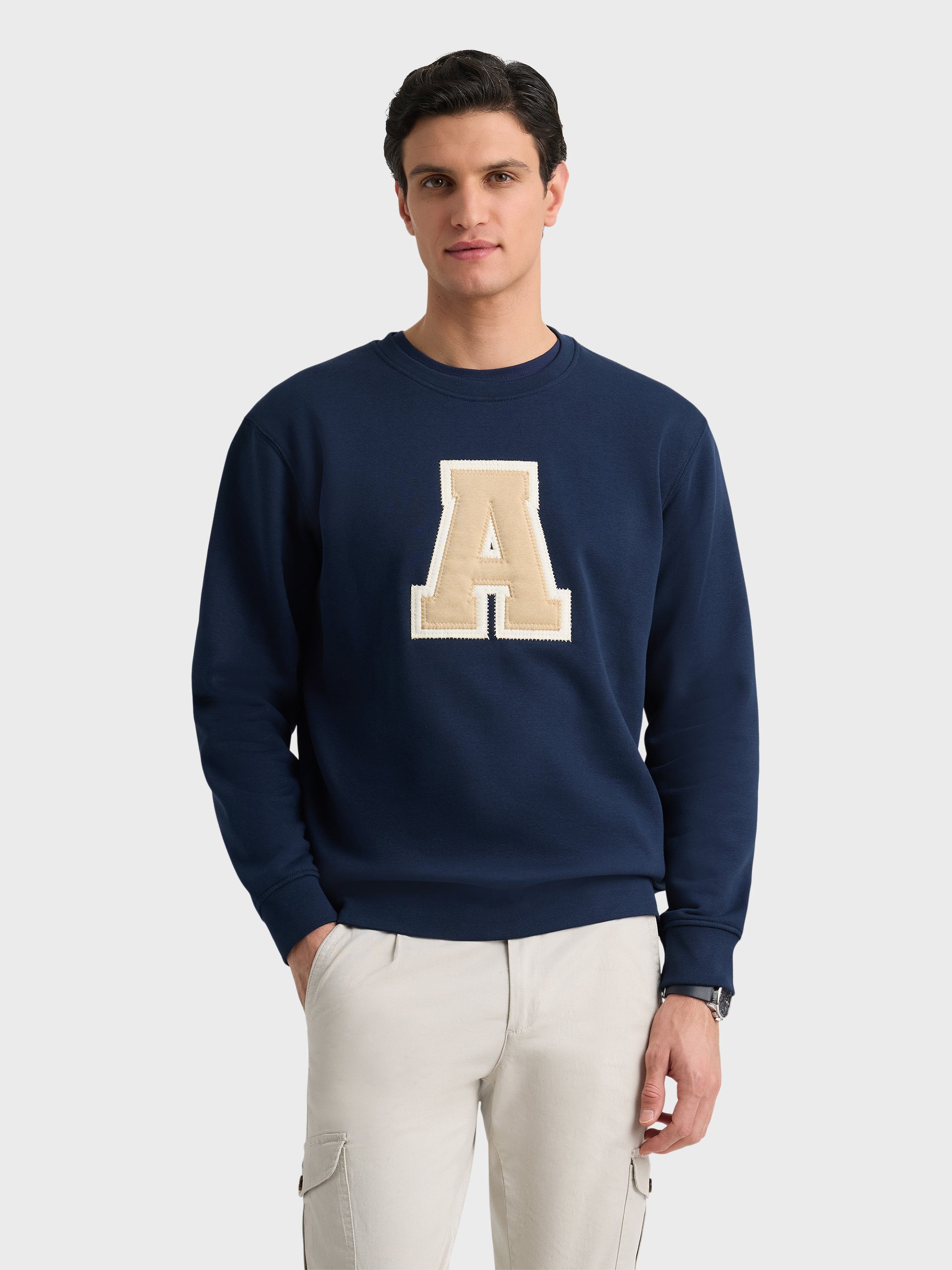 SUDADERA LOGO AZUL MARINO