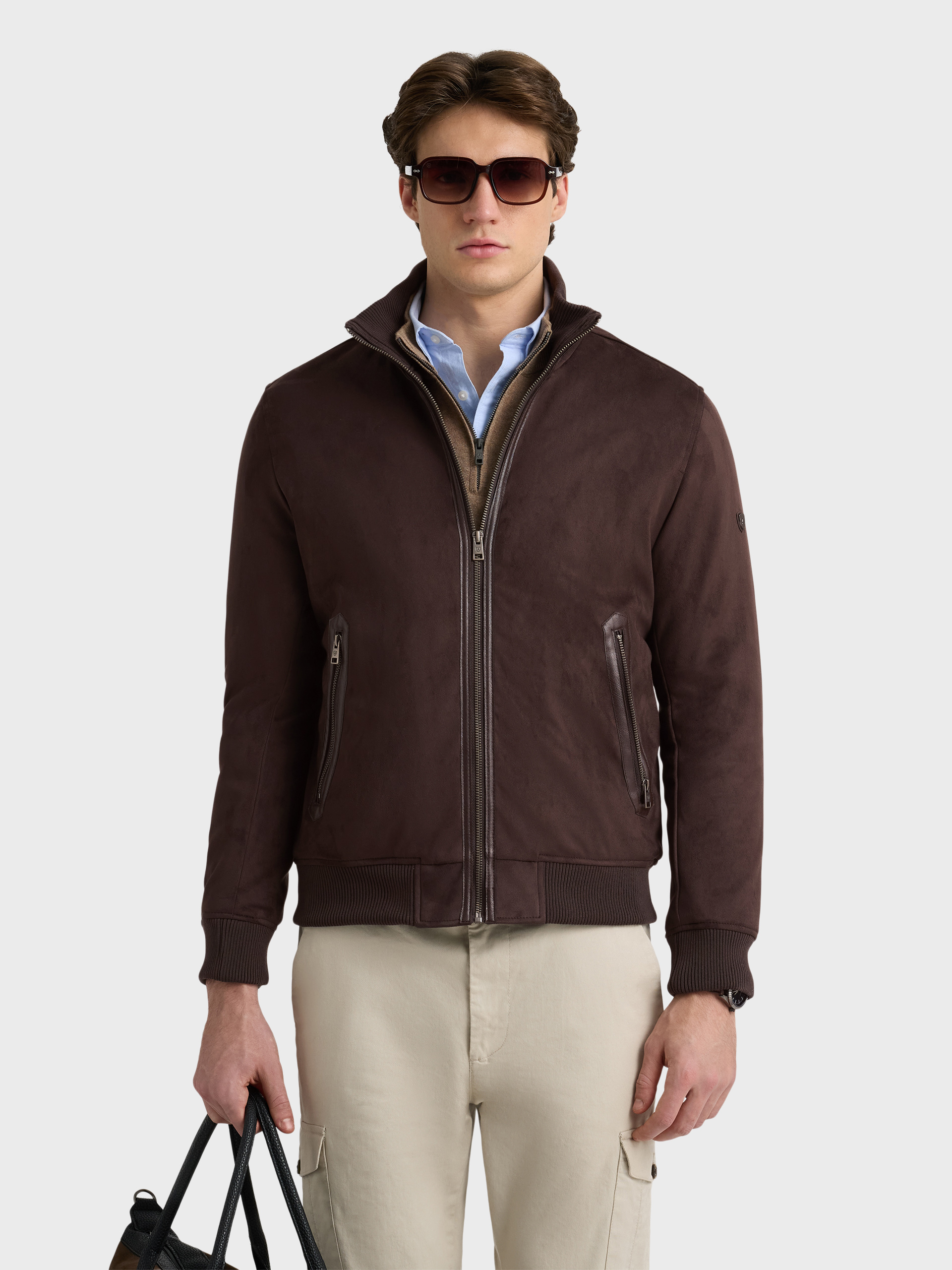 CAZADORA KIGSLEY MARR&Oacute;N