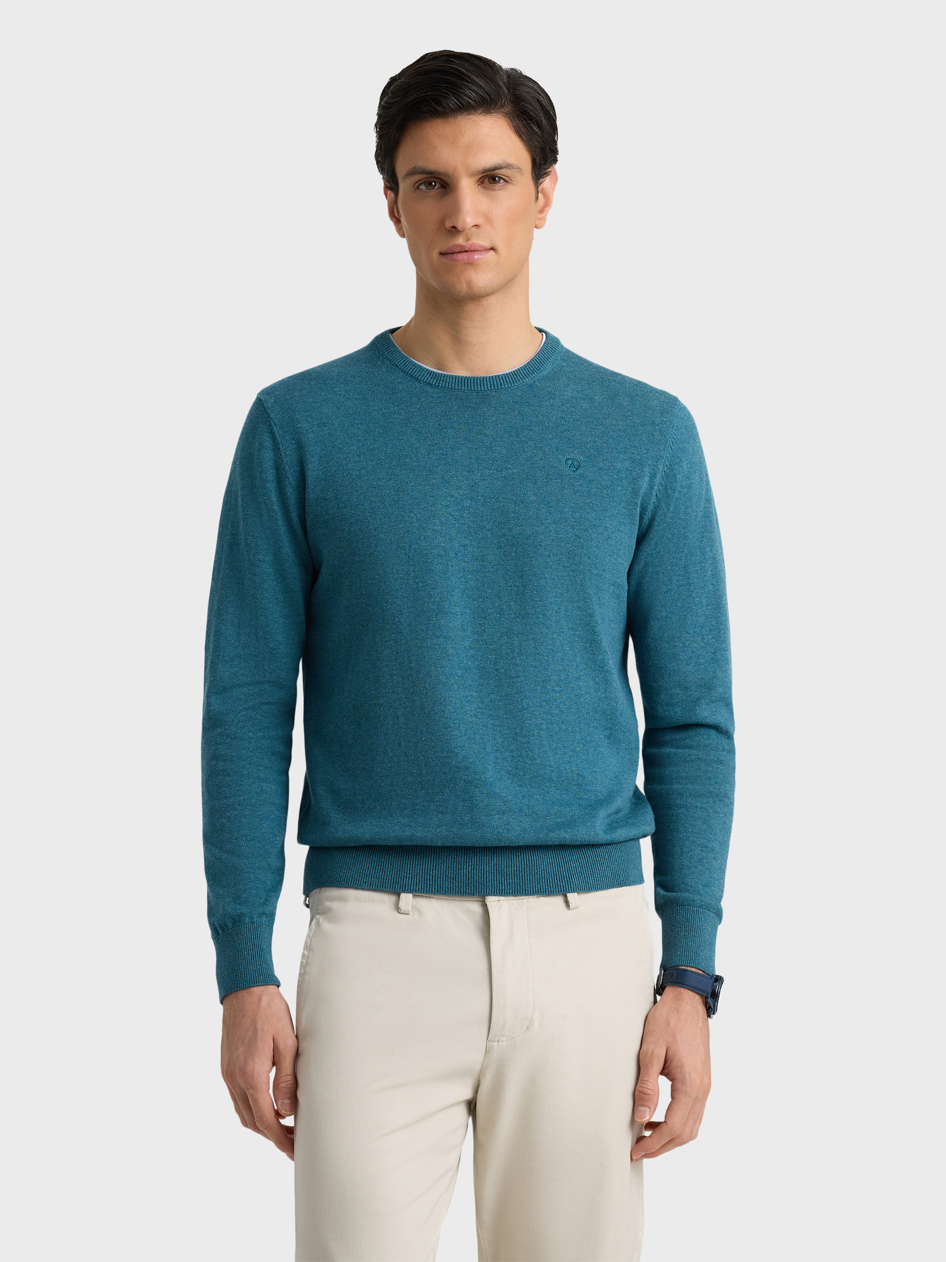 JERSEY ROUND NECK TRENDY AZUL