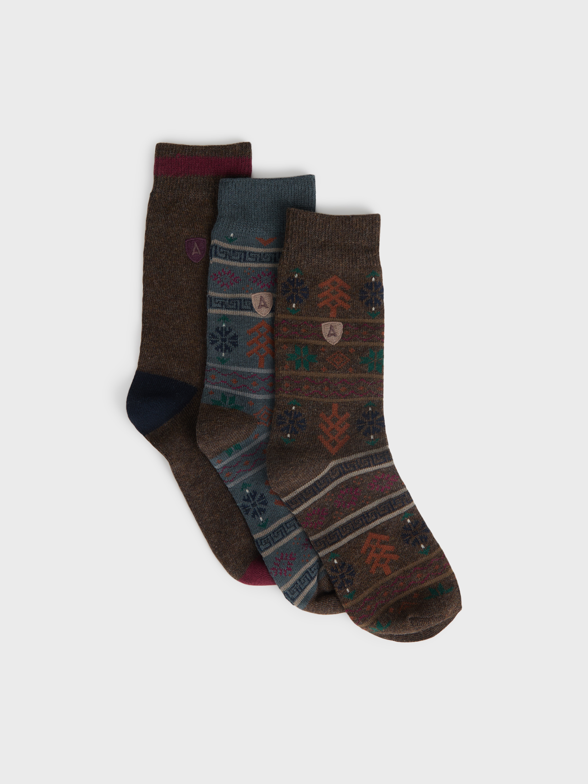 CALCETINES SET ALPINO KIDS MARR&Oacute;N